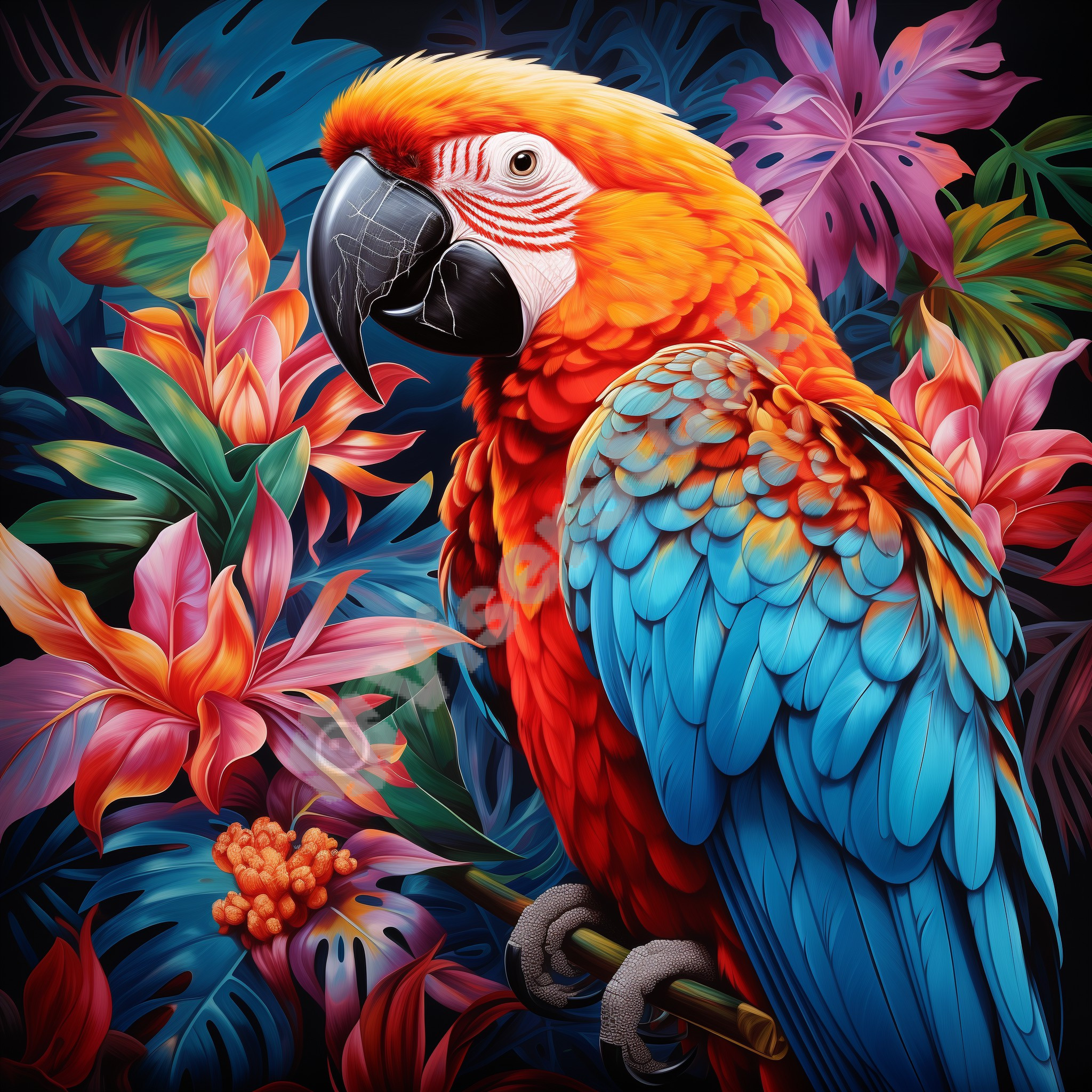 Bird macaw parrot
