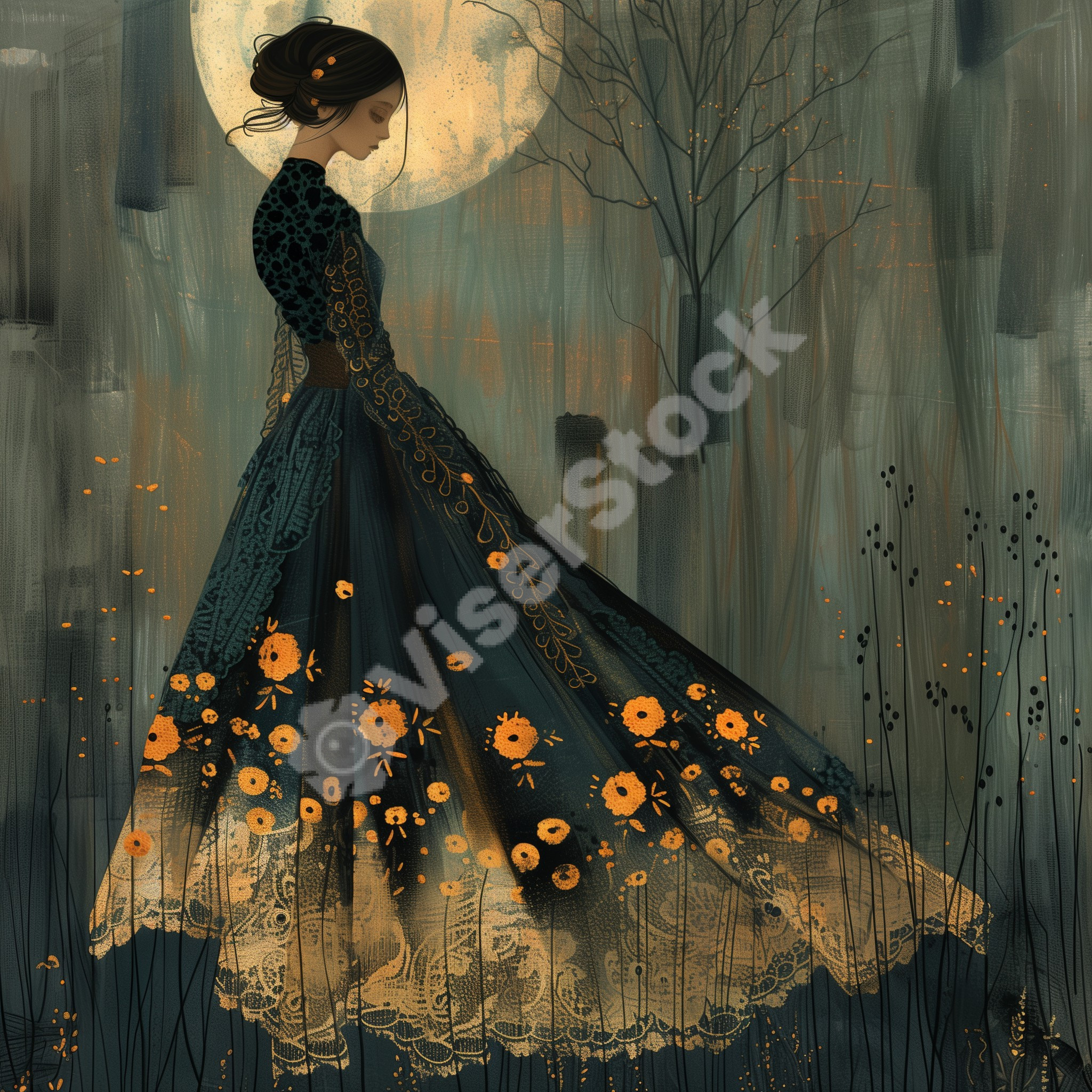 A women Digital Art  Style