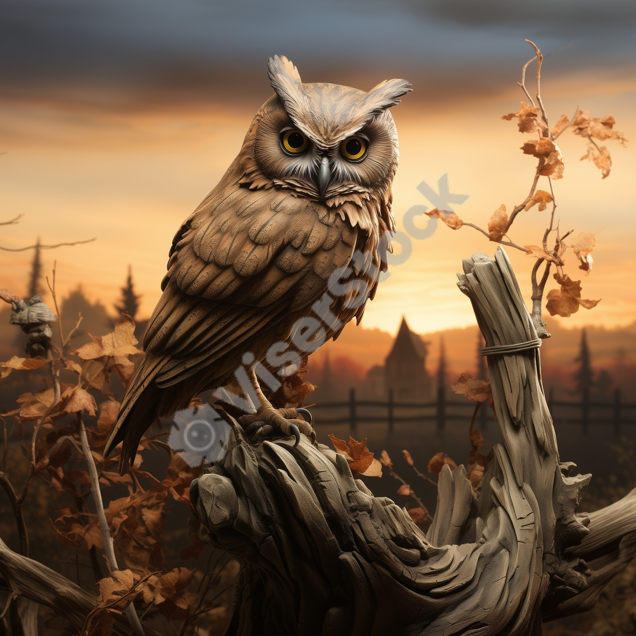 Owl Bird Digital Art