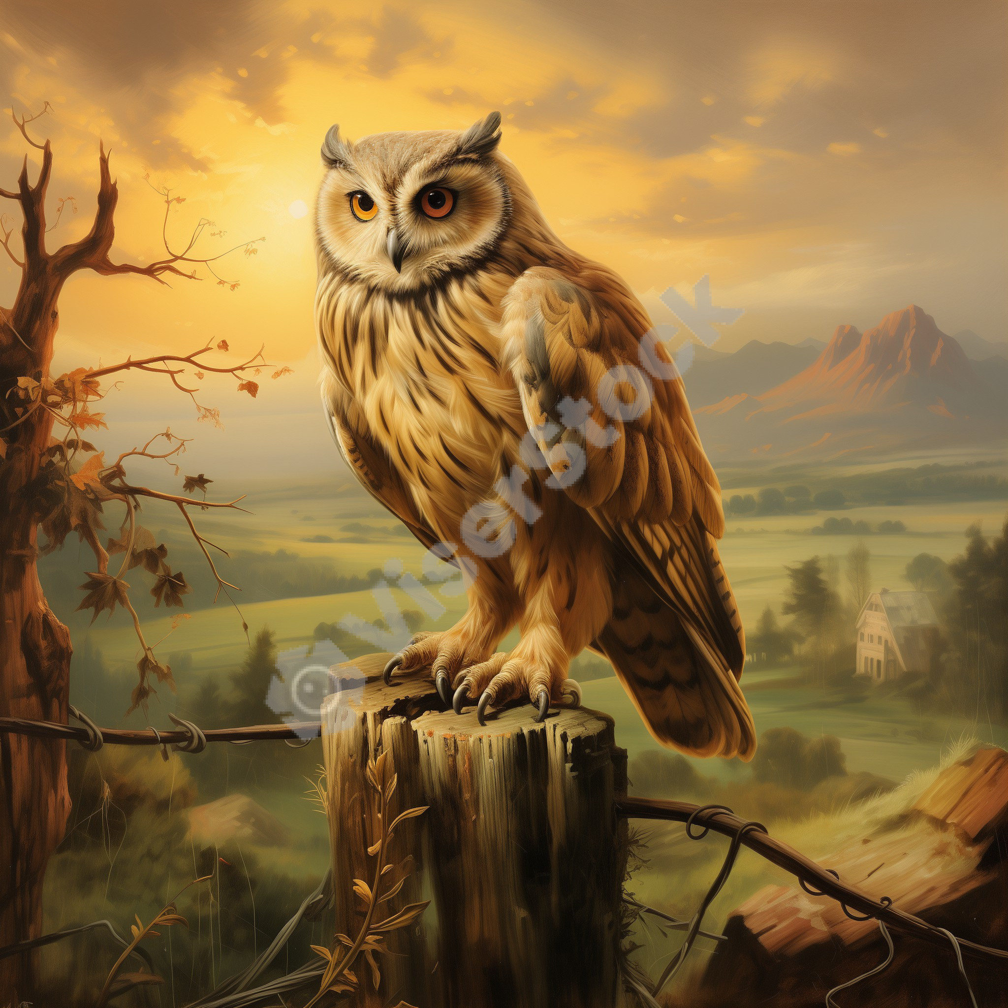 Owl Bird Digital Art