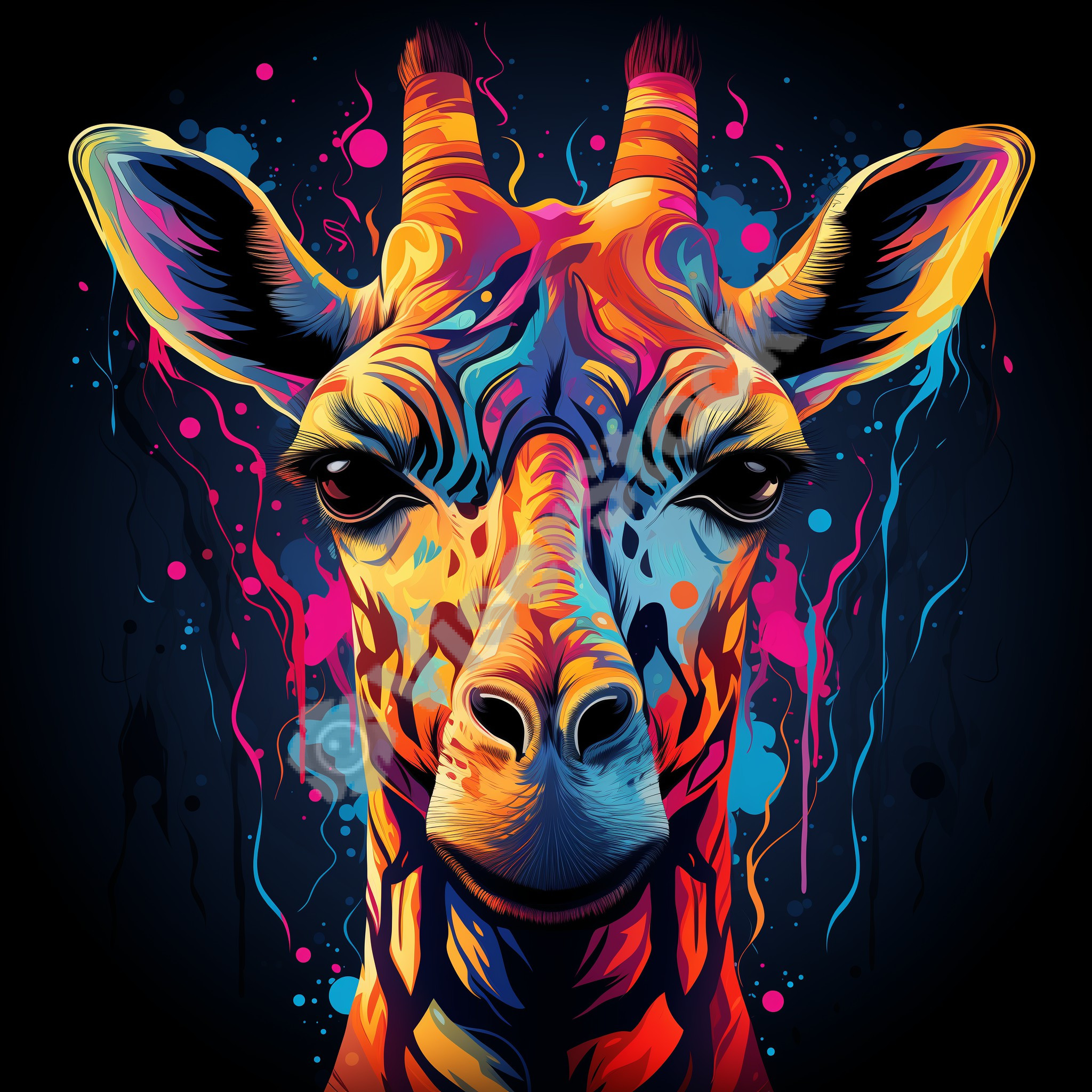 giraffe face nion color