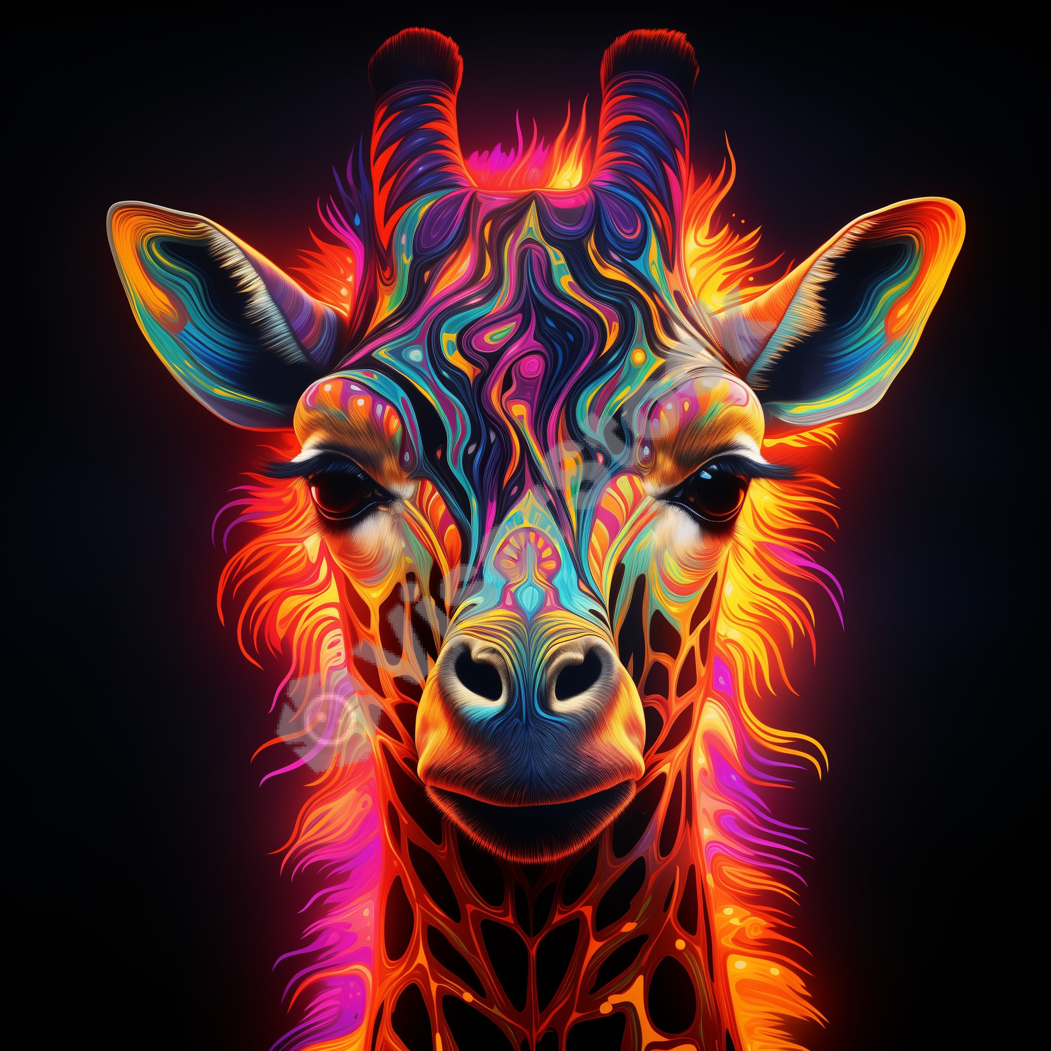 Giraffe nion color art style