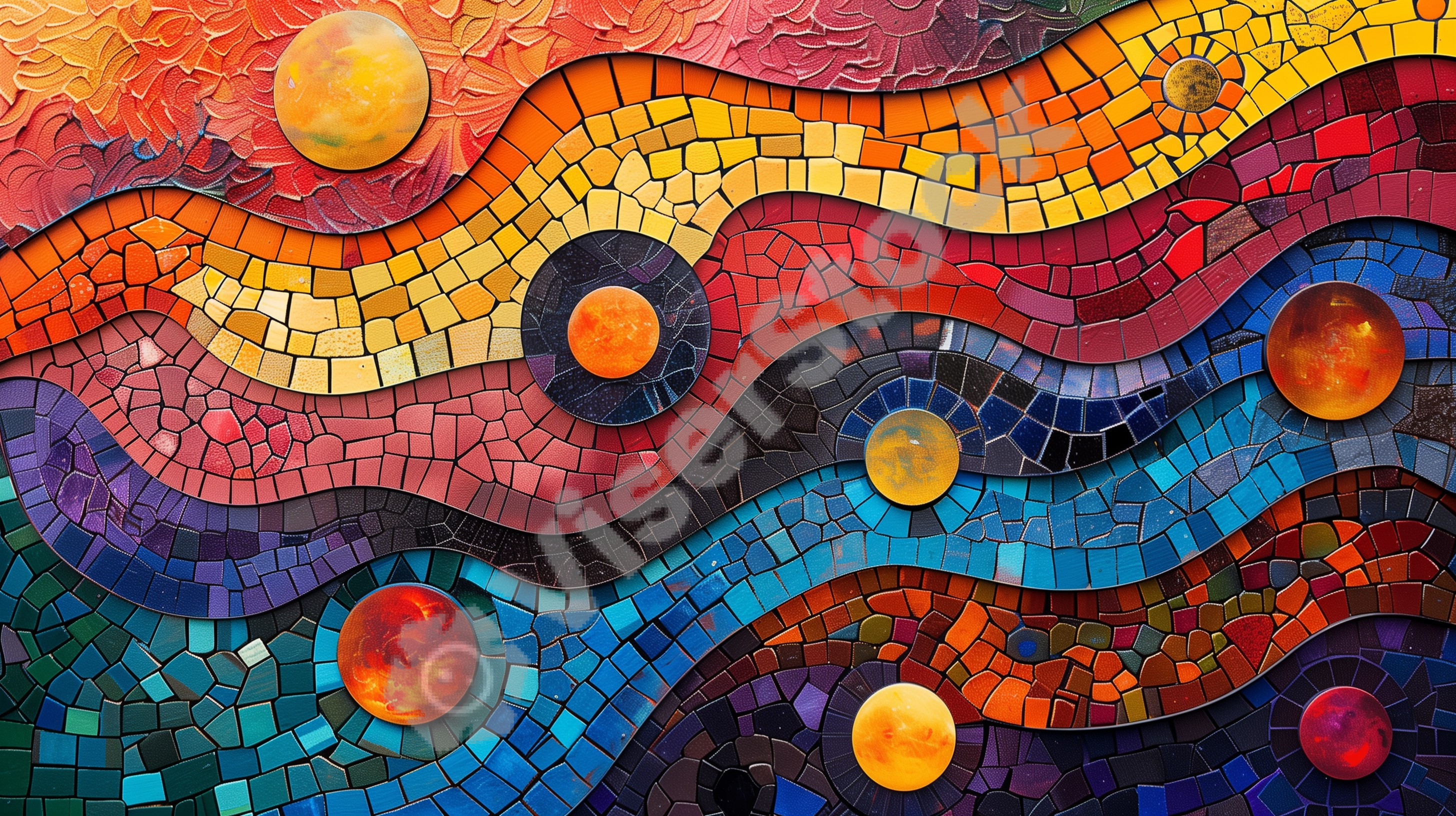 Abstract mosaic art