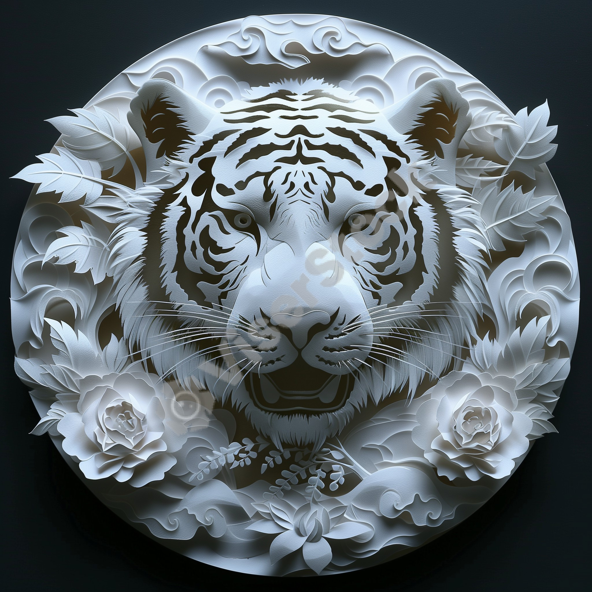 white tiger 3d