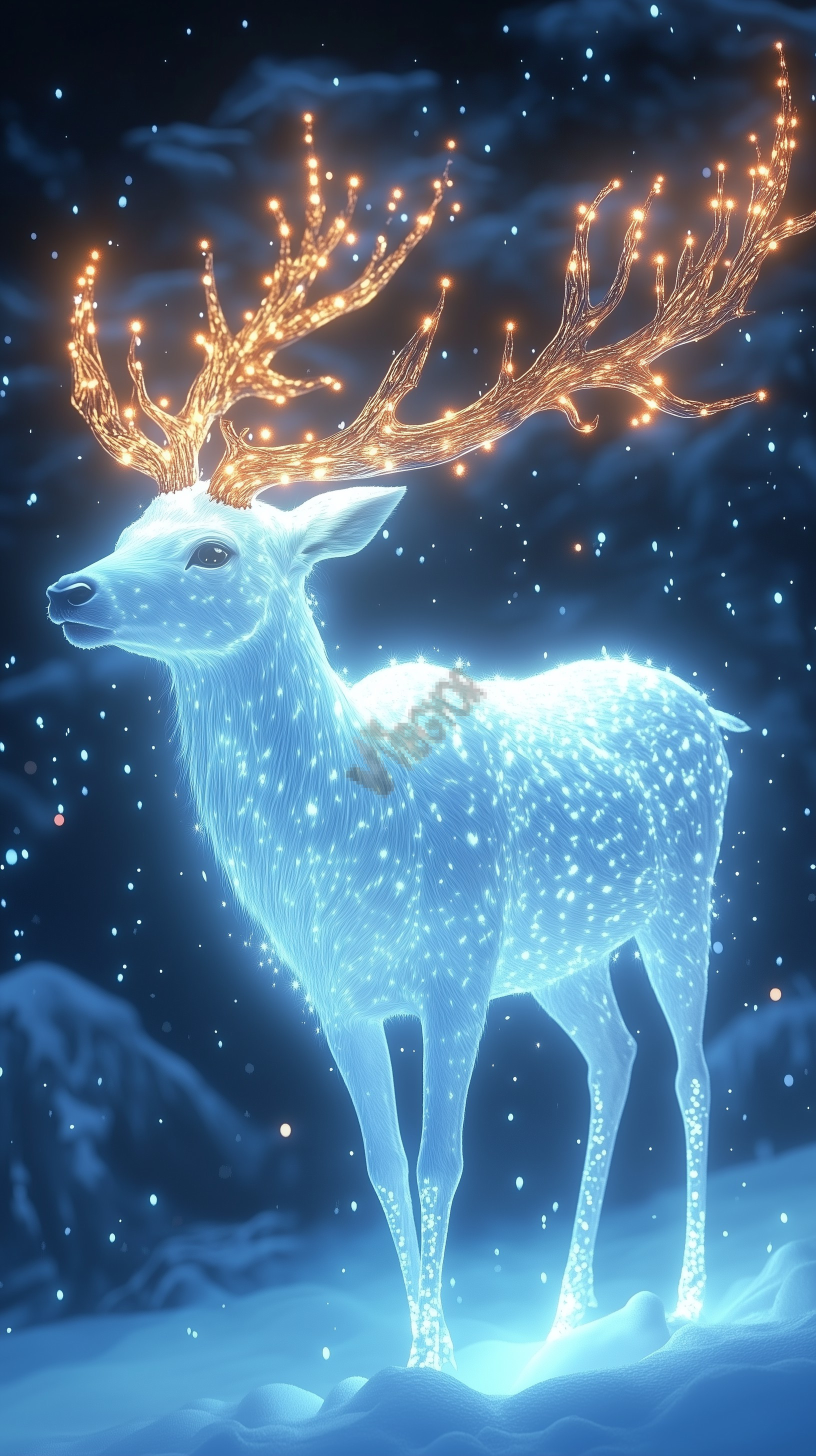 White Stag, Winter Snow