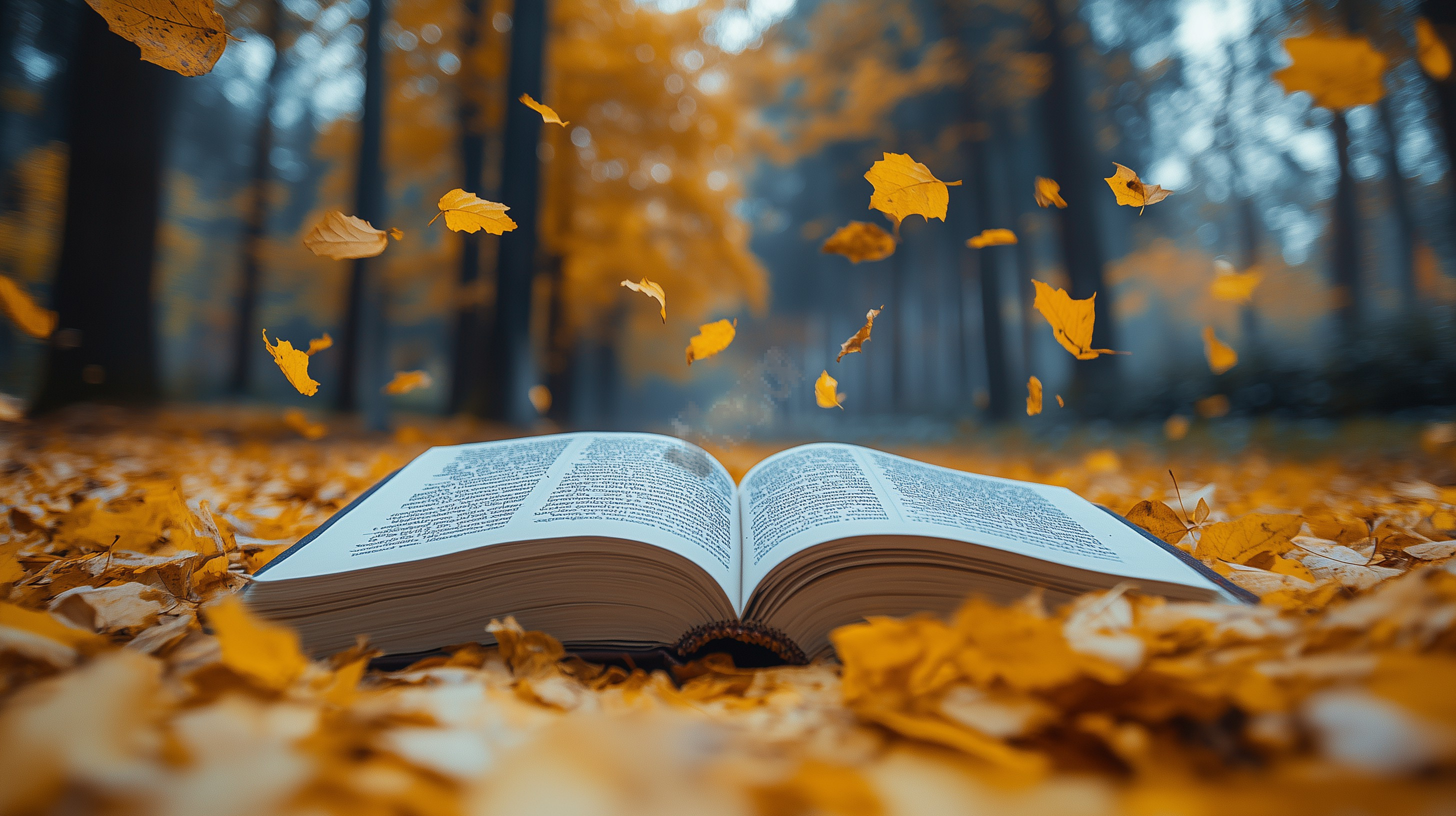 a book with autumn