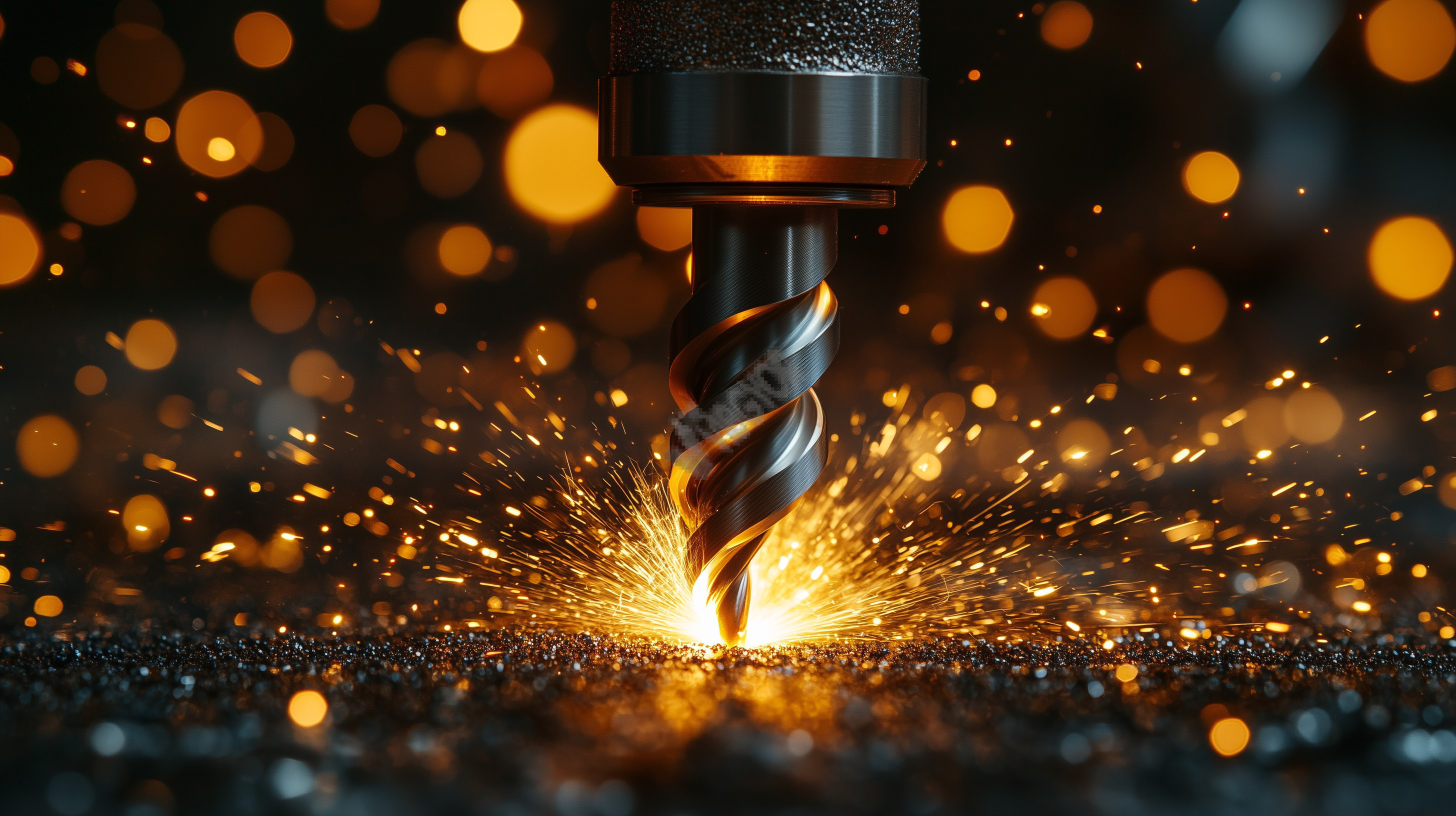 Close-up of a drill bit