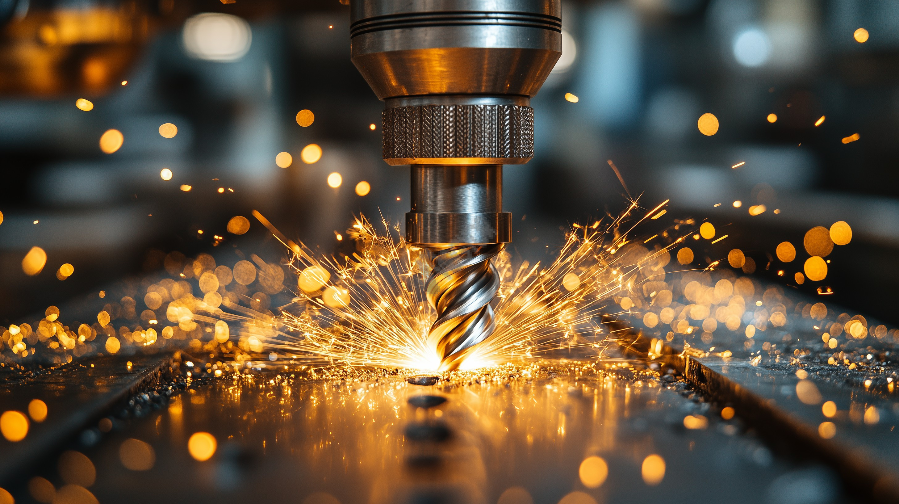 Close-up of a drill bit