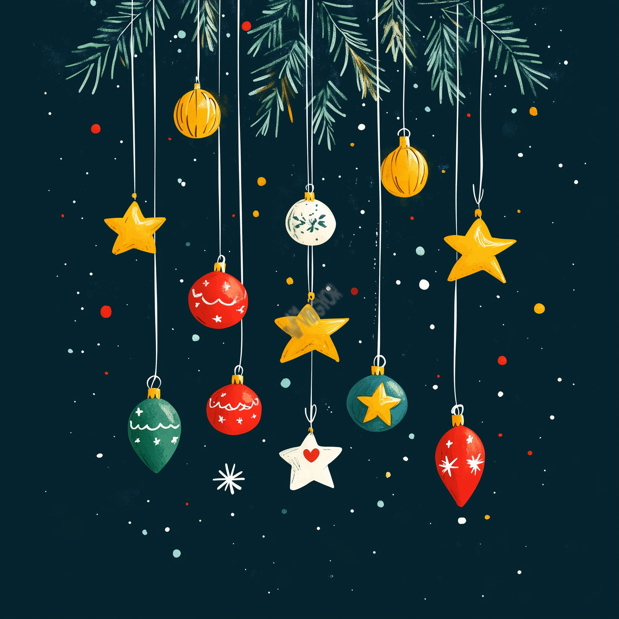 Christmas garland pattern