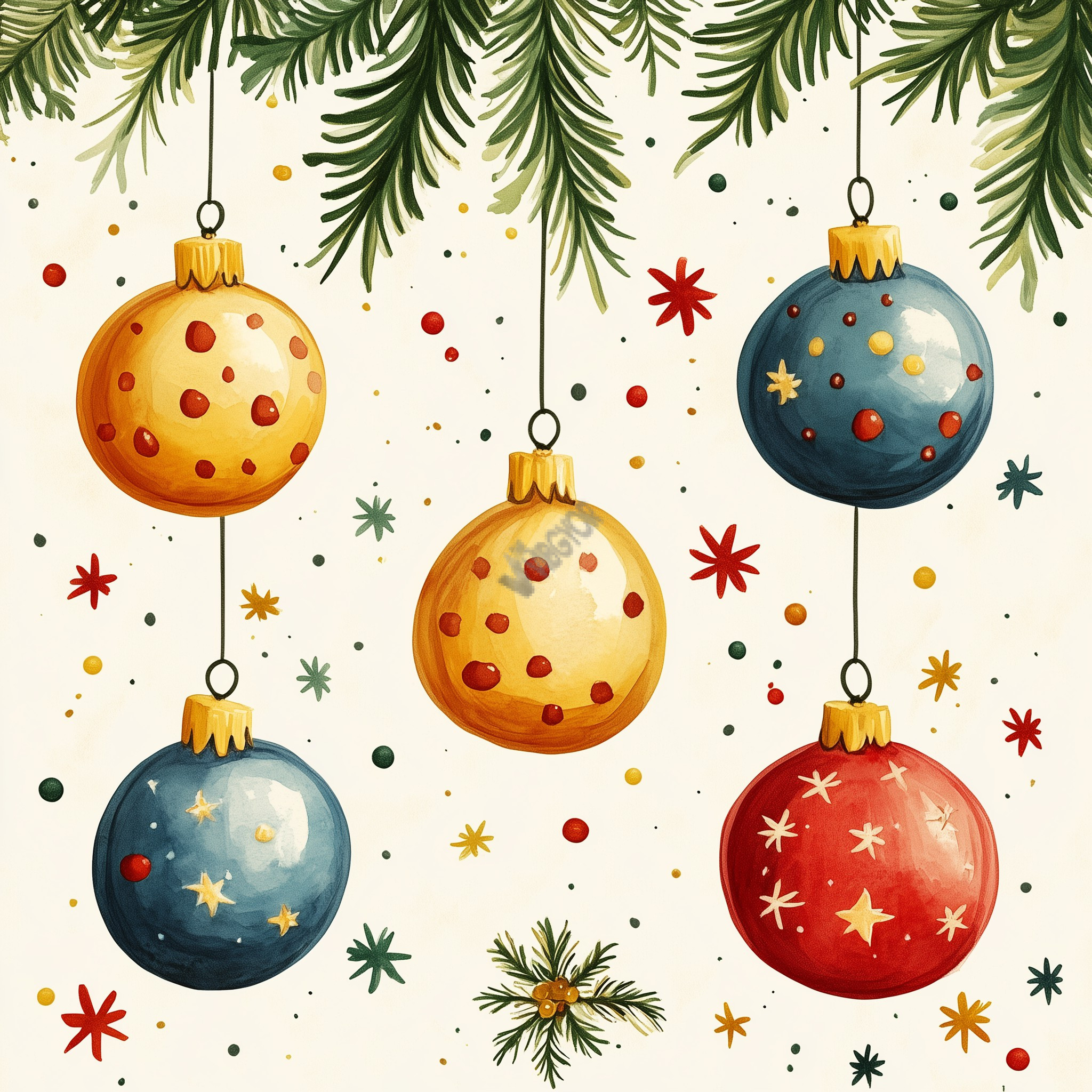 Christmas garland pattern