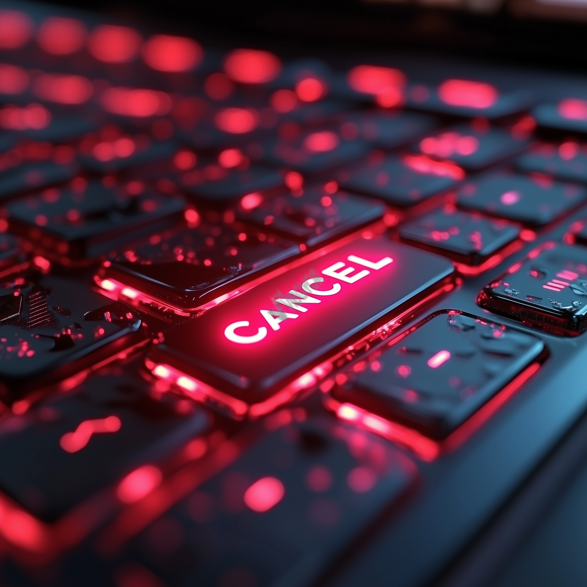 glowing red Computer Keyboard