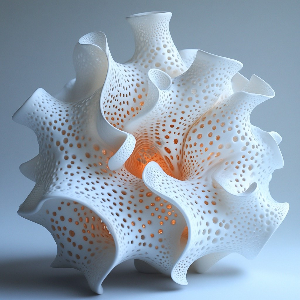 white 3d sculpture