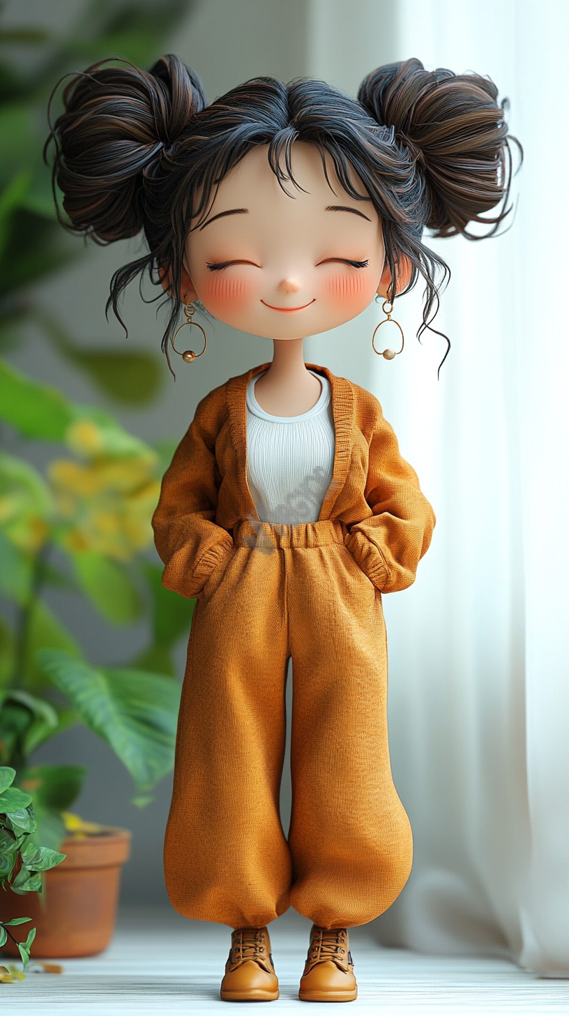 minimalistic 3D character