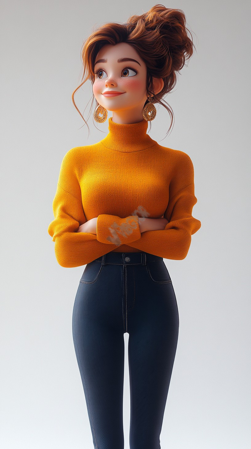 minimalistic 3D character