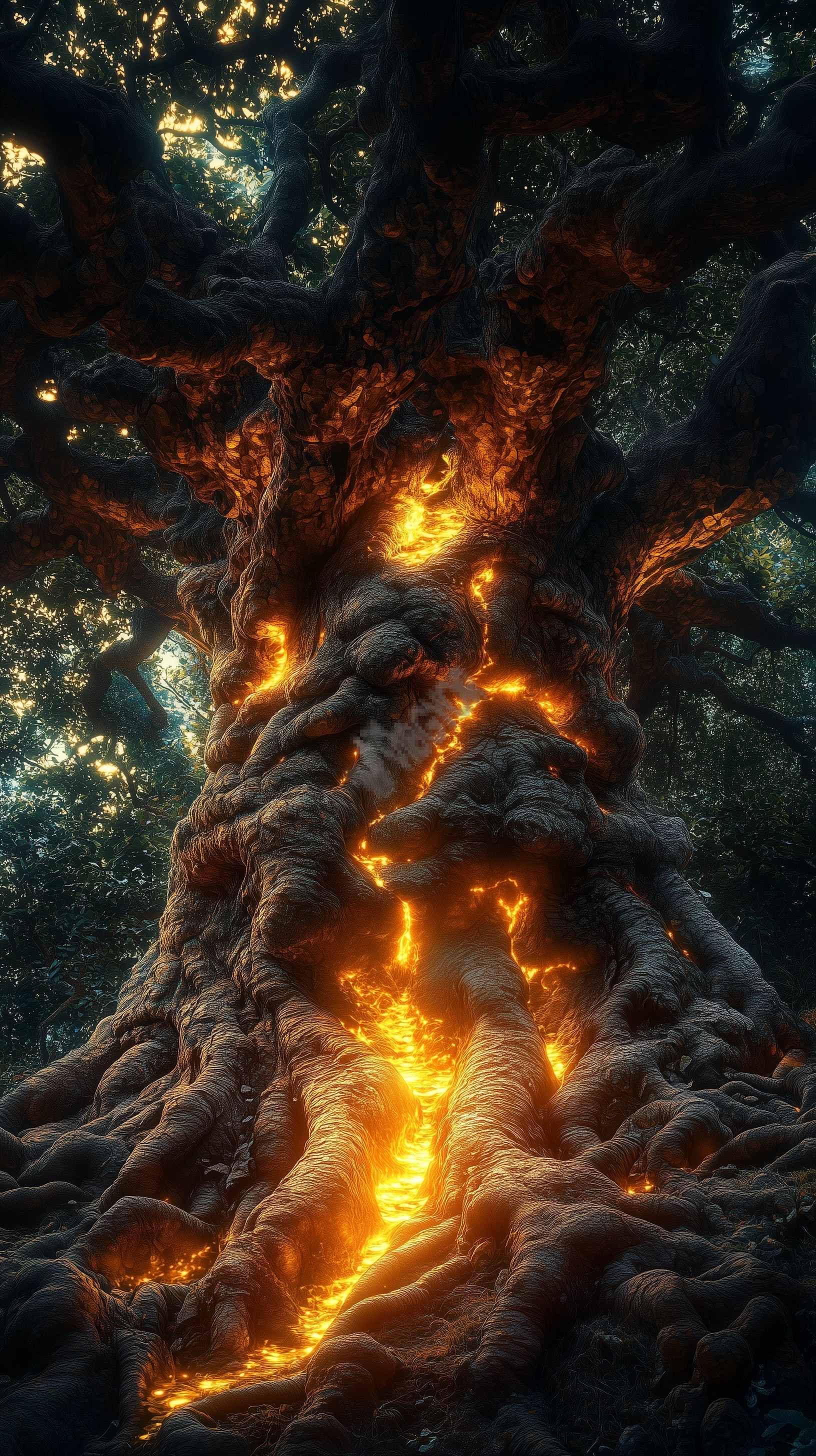 illuminating the tree