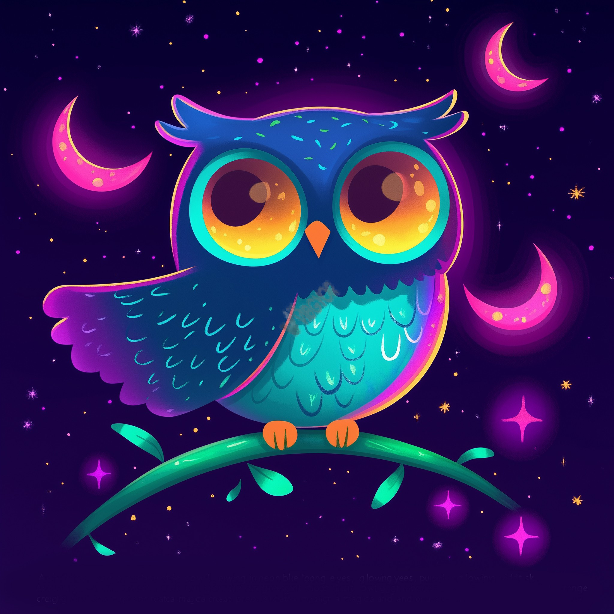 owl cartoon-style