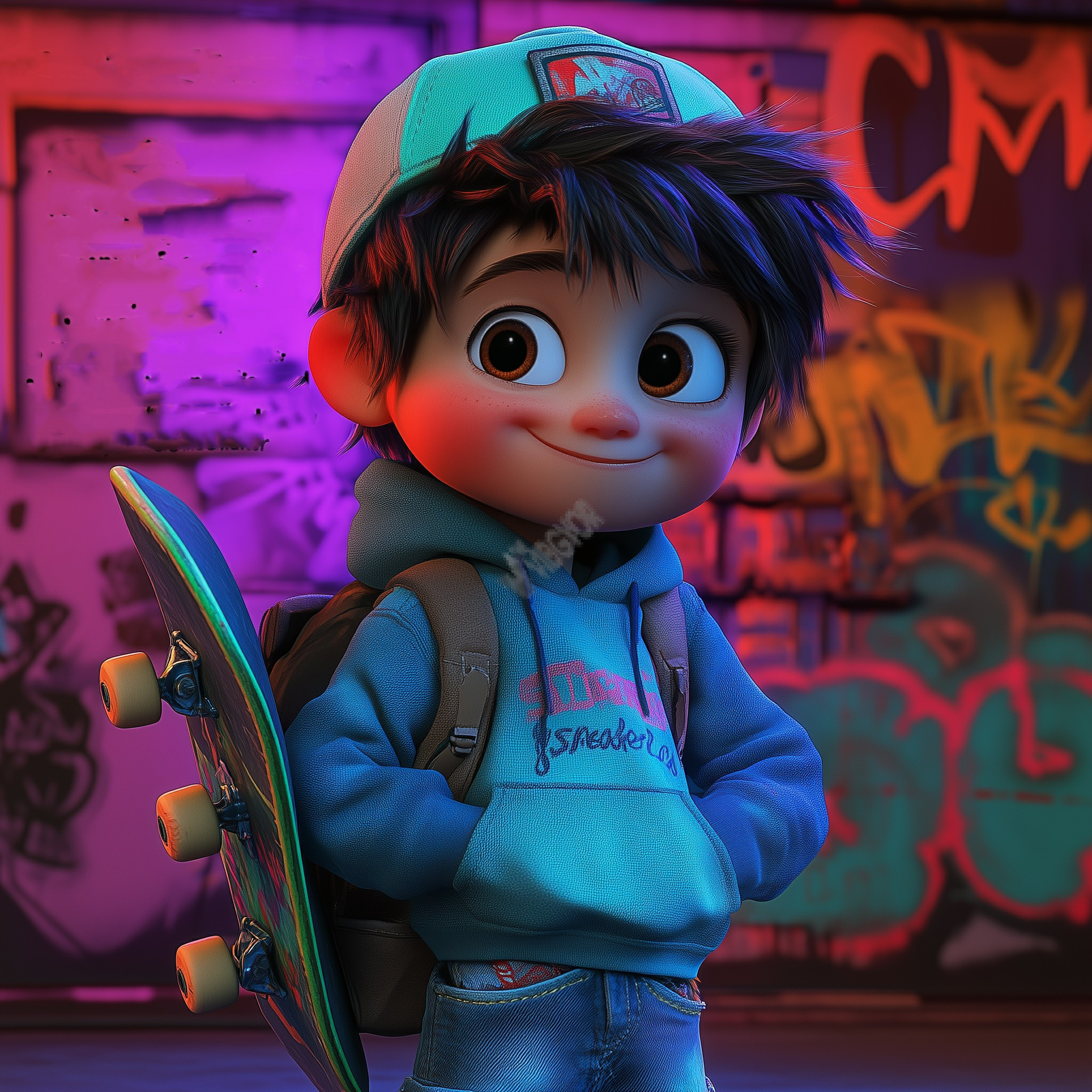 3D Pixar-style boy