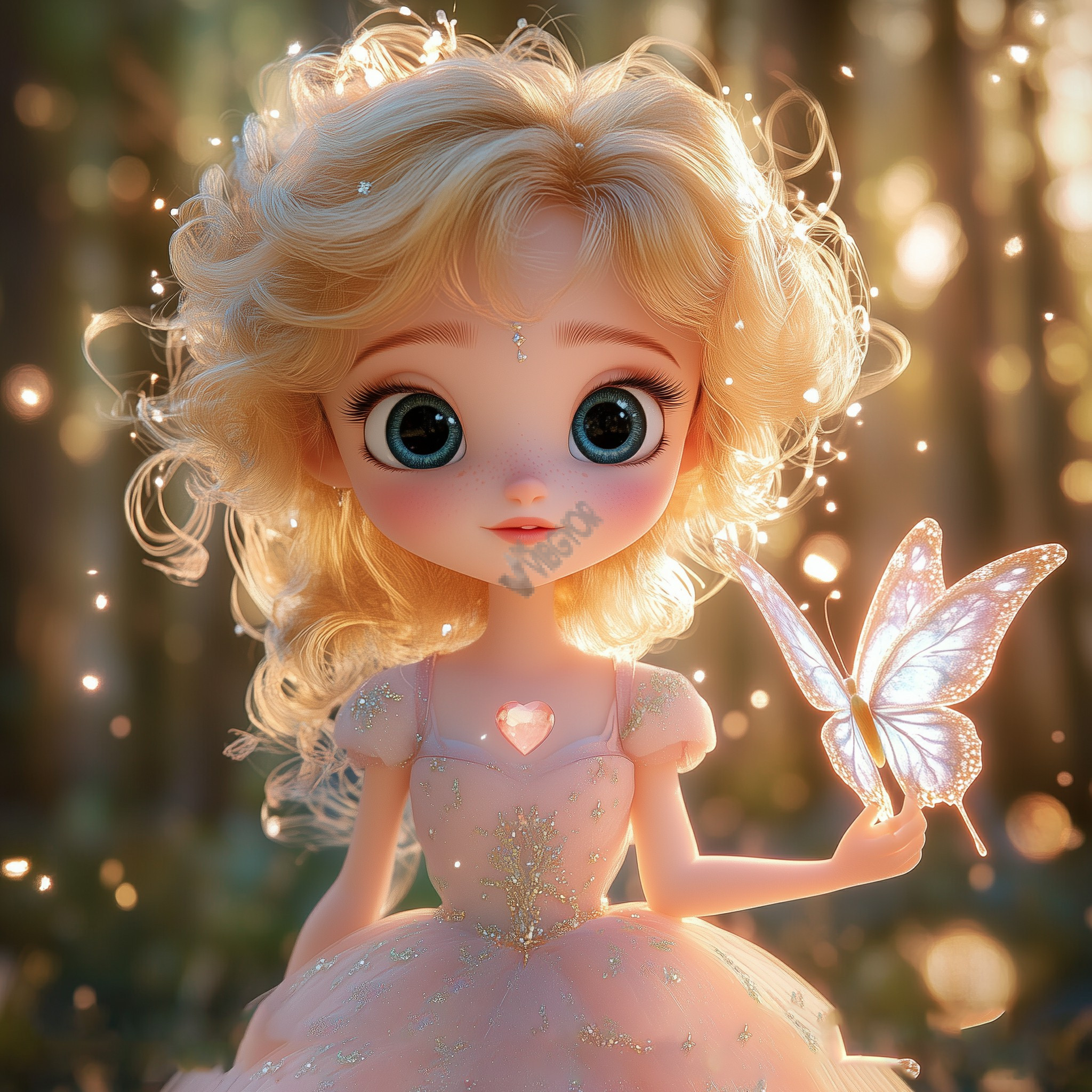 3D Pixar-style princess