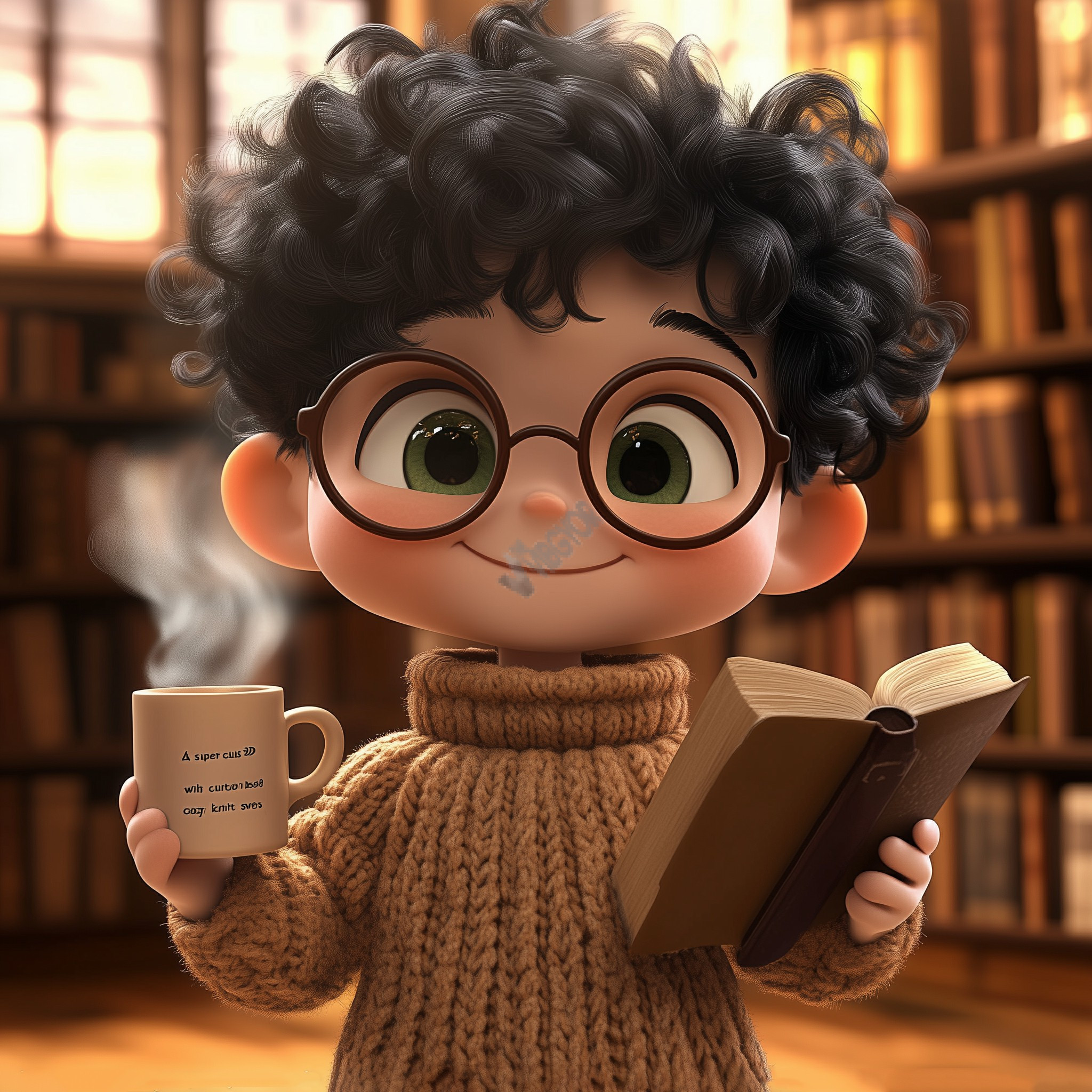 super cute 3D cartoon boy
