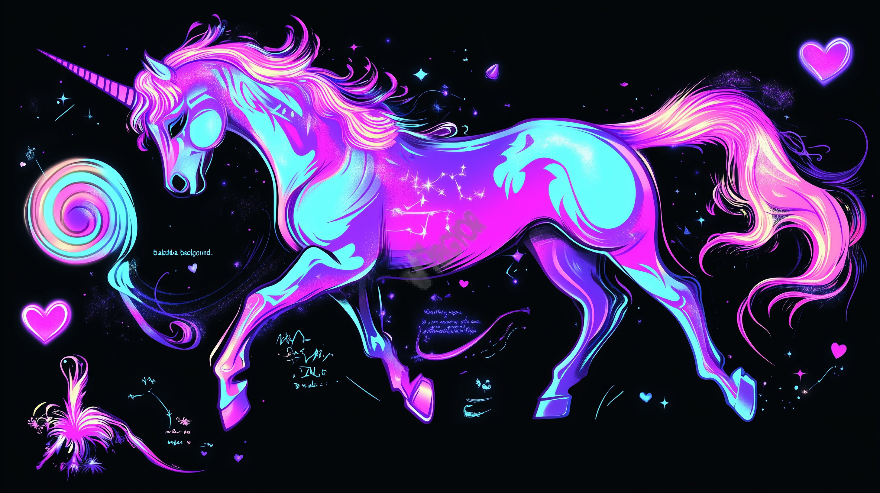 glowing unicorn